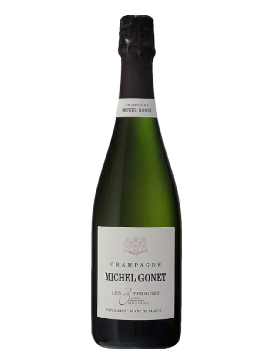 Champagne Les 3 Terroirs Blanc de Blancs Grand Cru Extra Brut Michel Gonet